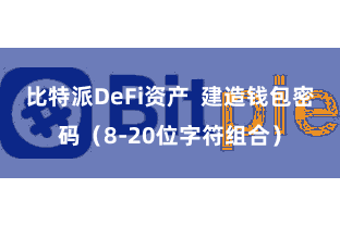 比特派DeFi资产  建造钱包密码（8-20位字符组合）